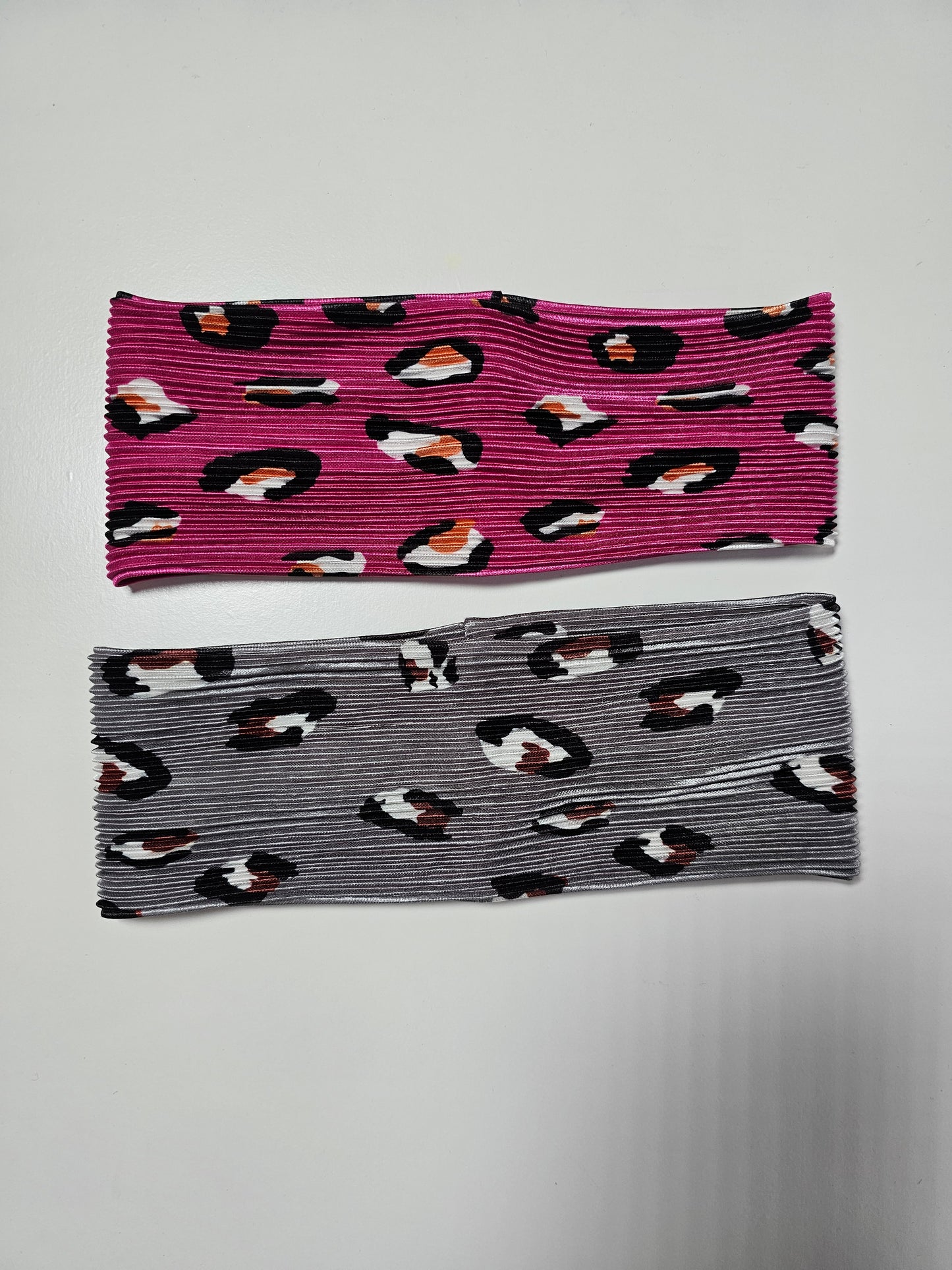 Silky leopard headbands