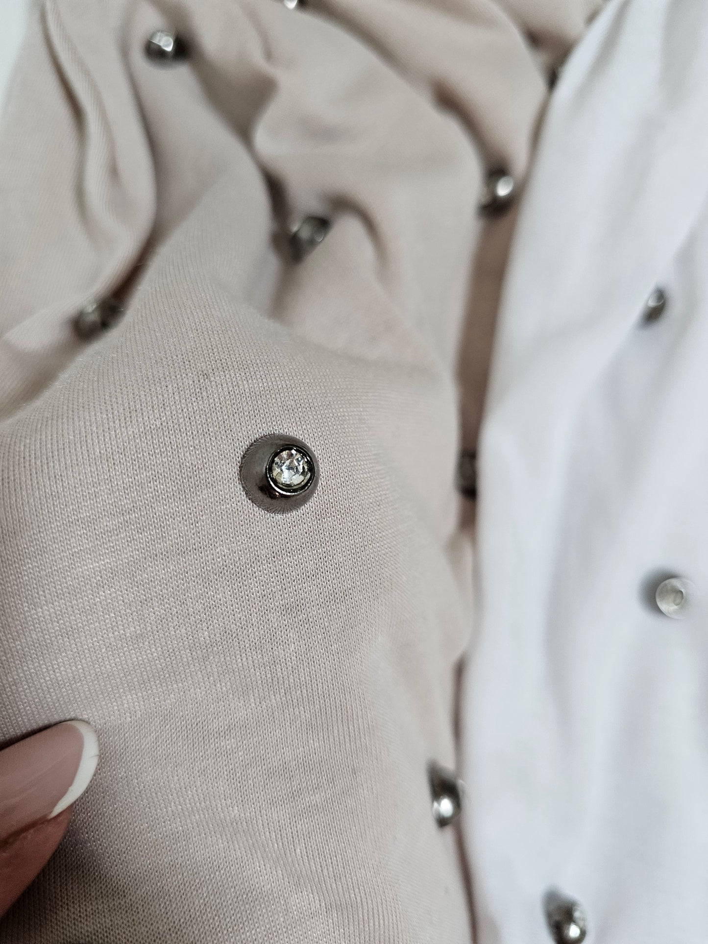 Beanie with silver rhinestones