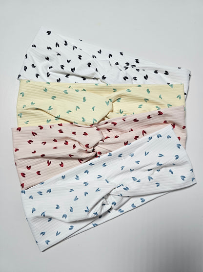 Heart blossoms knot headbands