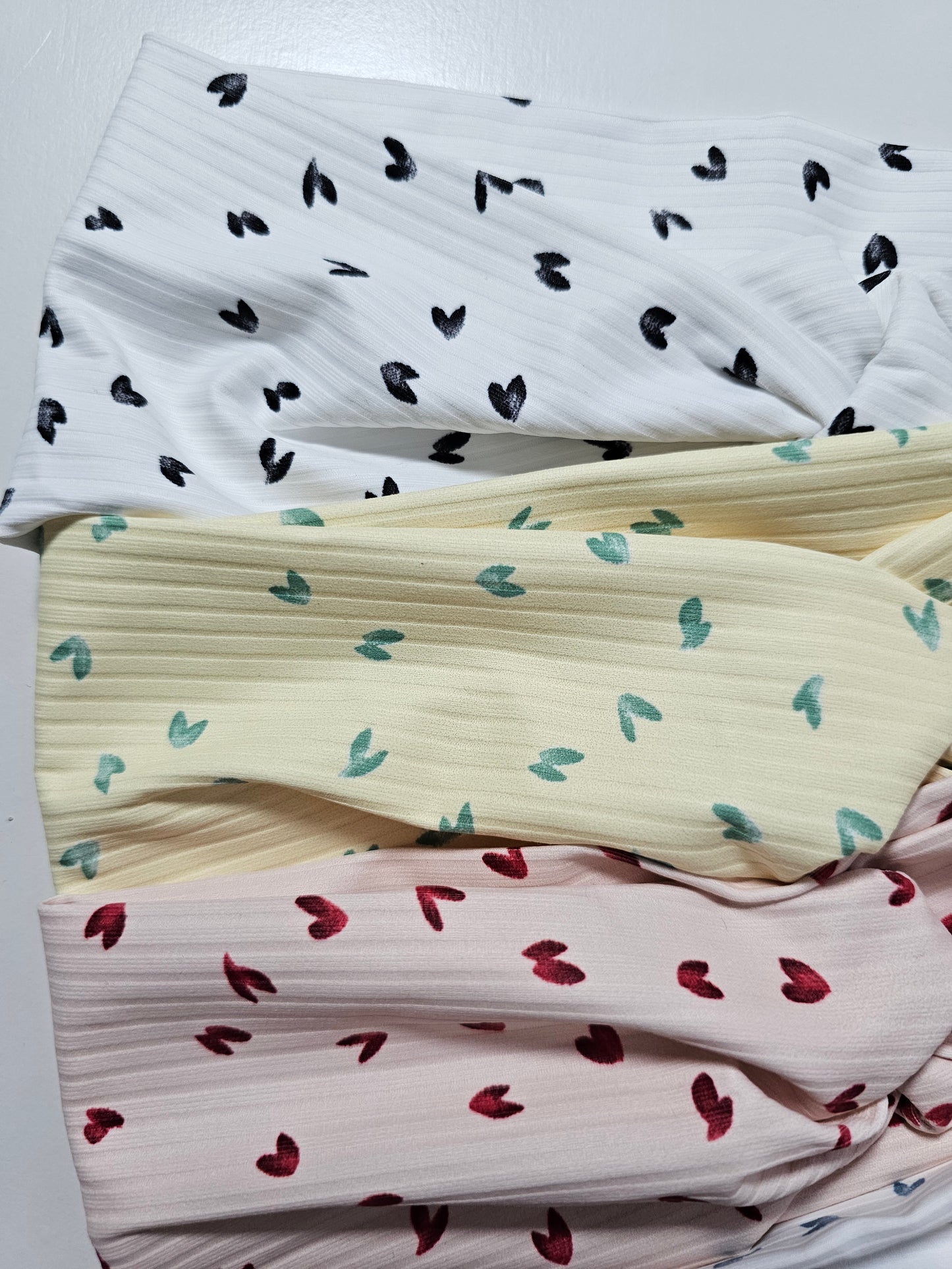 Heart blossoms knot headbands