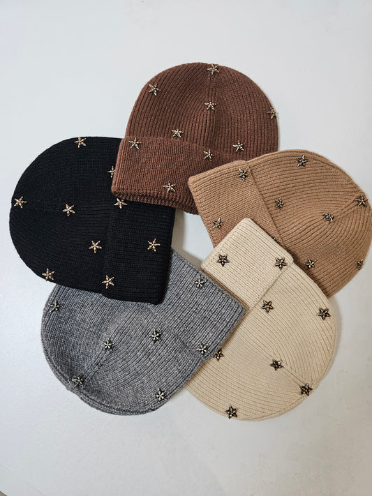 Star cuffed beanie
